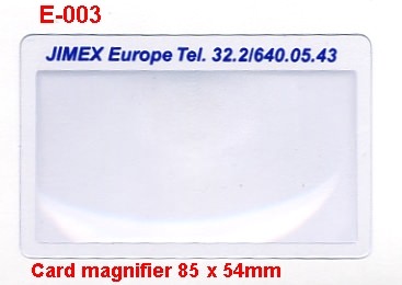 Name card size magnifier with our without printing.